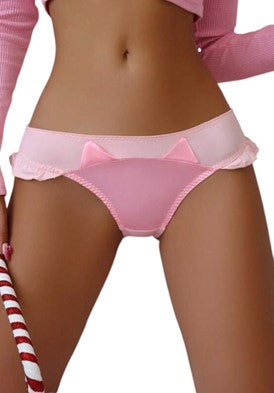 Roze Kattenoren Dames Slip
